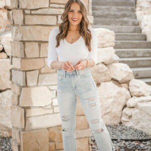 Seamless V-Neck Cropped Top