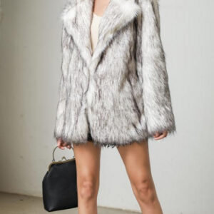 Eco Colorblock Faux Fur Coat